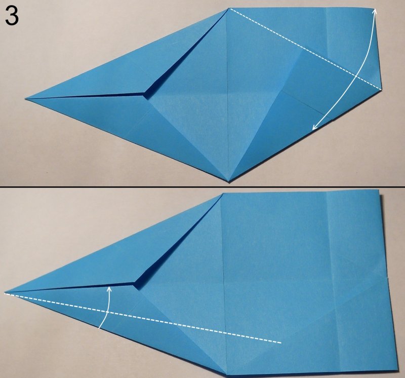 Оригами ящерица простая