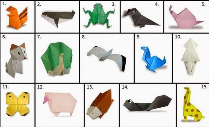 Простые игрушки оригами