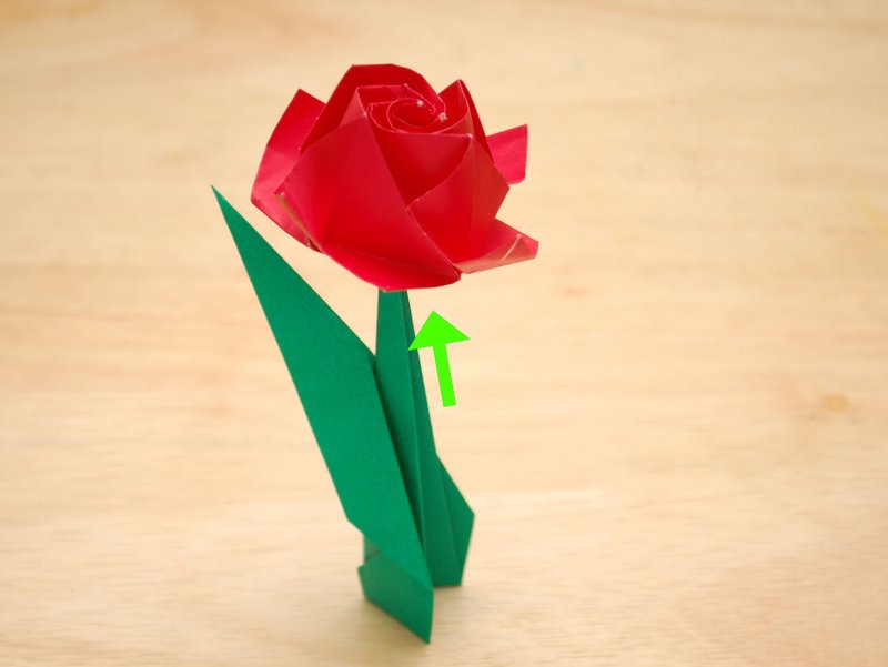 Роза оригами для детей