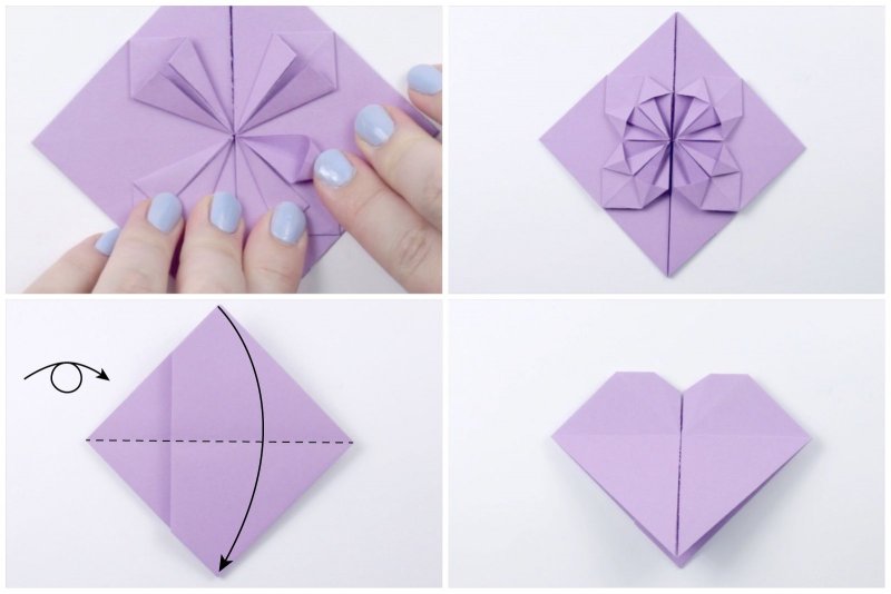 Оригами из бумаги открытка