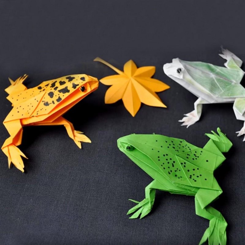 Лягушка оригами пошагово для детей