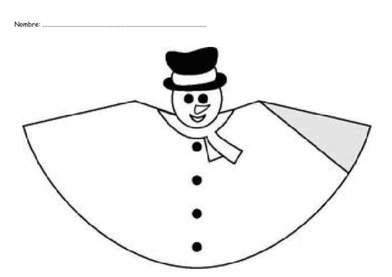 Снеговик из бумаги шаблон