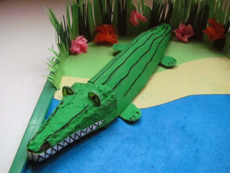 Крокодил поделка легкая