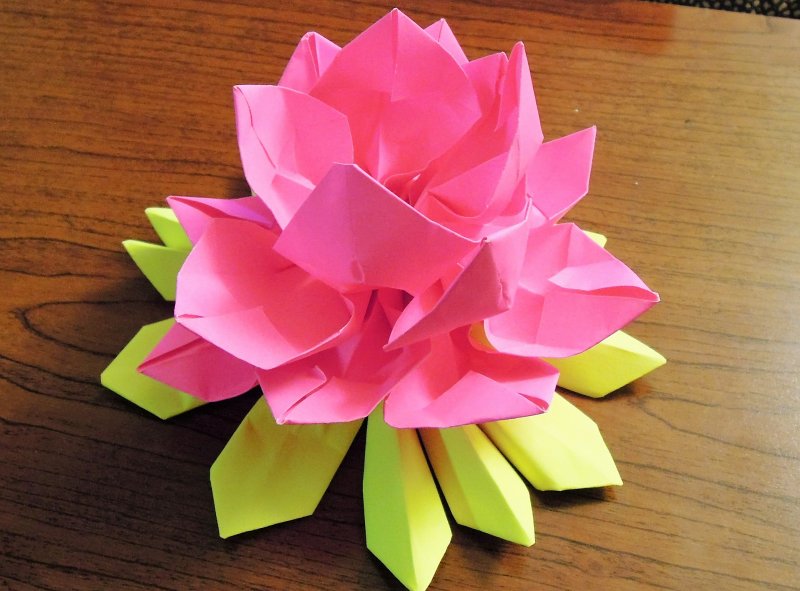 Оригами на день рождения цветок