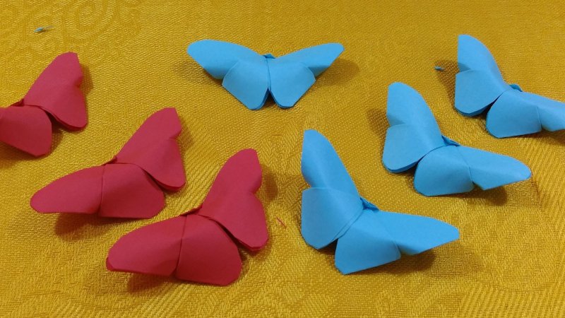 Оригами бабочка объемная