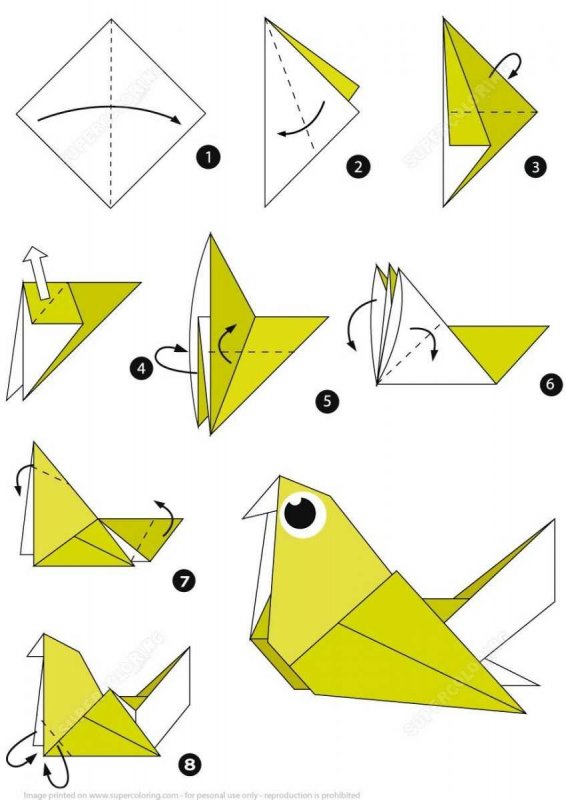 Оригами из бумаги для начинающих схемы пошагово