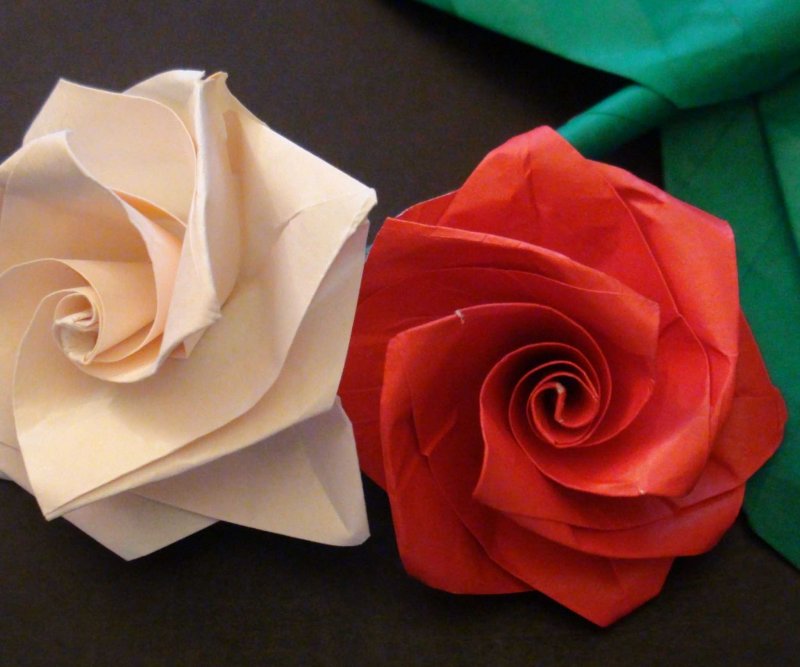 Оригами роза