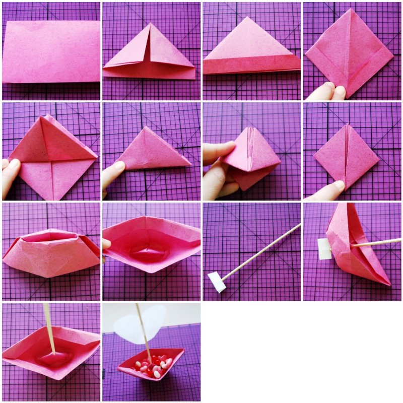 Оригами цветок тюльпан