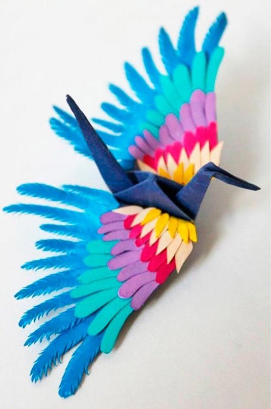 Модульное оригами птица счастья