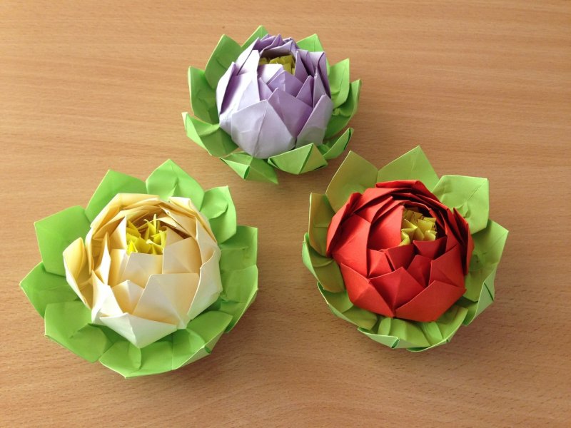 Цветы в технике оригами