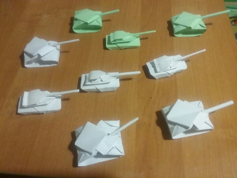 Поделка оригами танк
