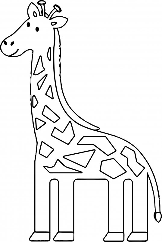 Трафарет жирафа для аппликации