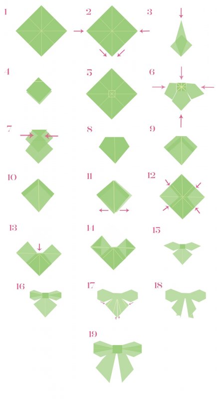 Как сделать бантик из бумаги оригами