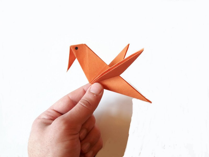 Оригами птичка