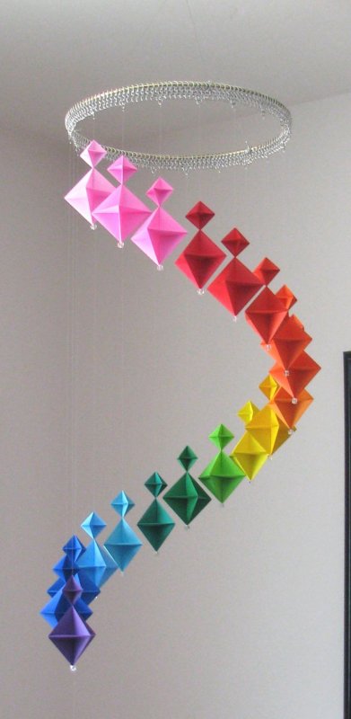Новогодние гирлянды оригами