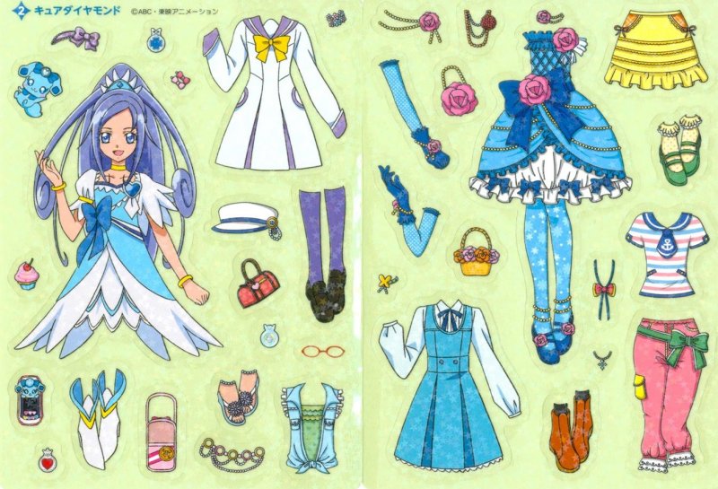 Бумажные куклы аниме с одеждой для вырезания