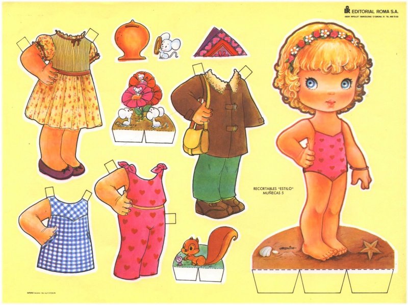 Кукла разрезная с одеждой