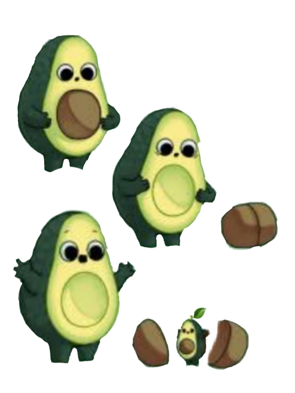 Авокадо мультяшный
