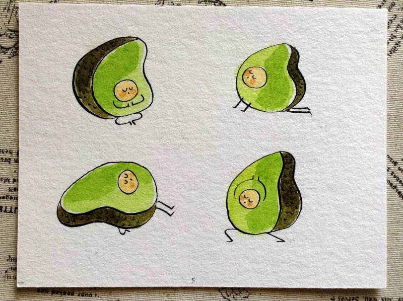 Рисунки для срисовки лёгкие авокадо