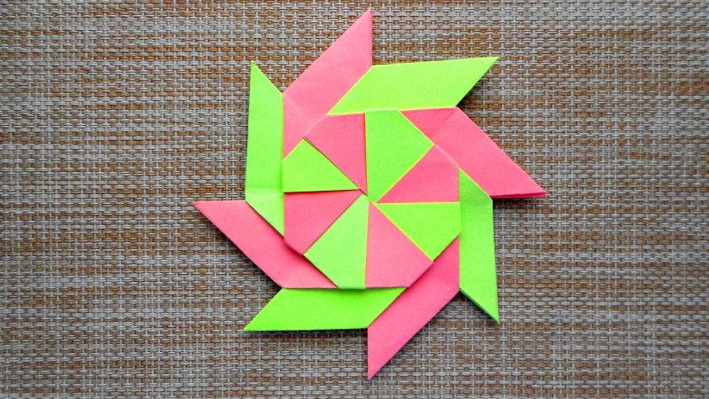 Оригами звезда ниндзя