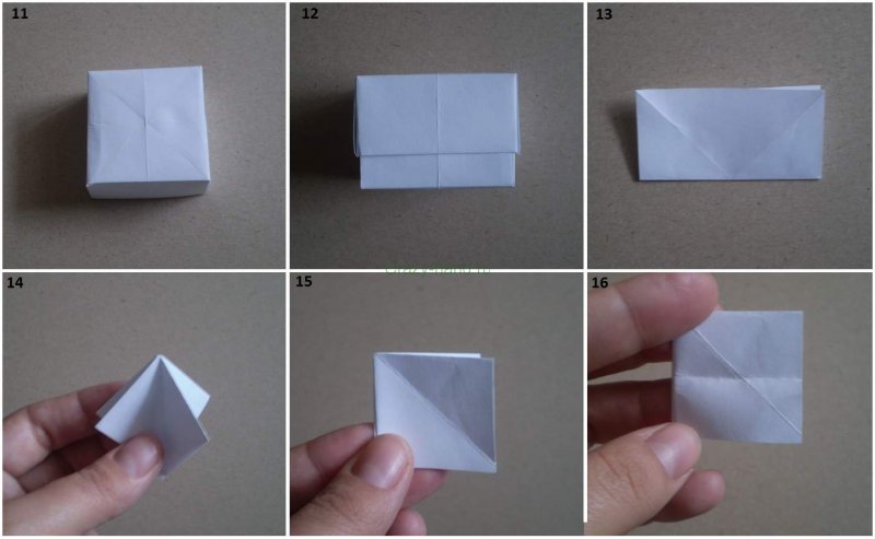 Оригами подарочная коробочка с крышкой