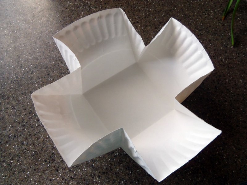 Коробочка из бумажной тарелки