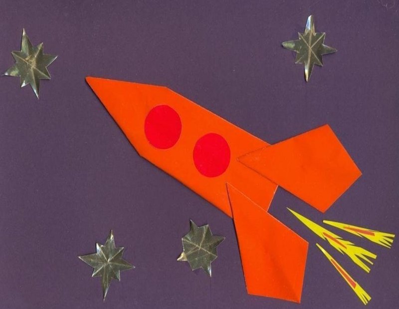 Ракеты из цветной бумаги для детей