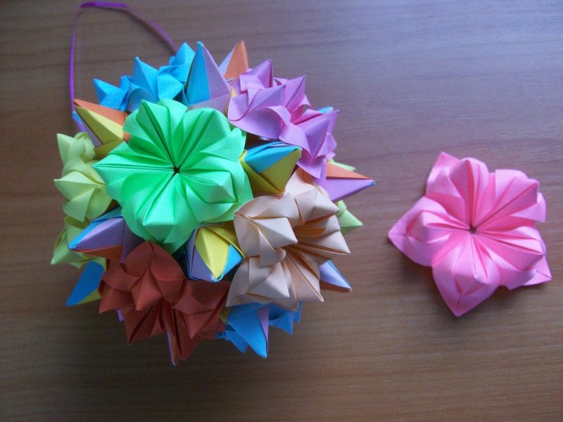 Букет цветов «оригами»