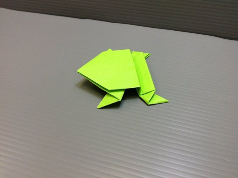 Оригами лягушка настоящая