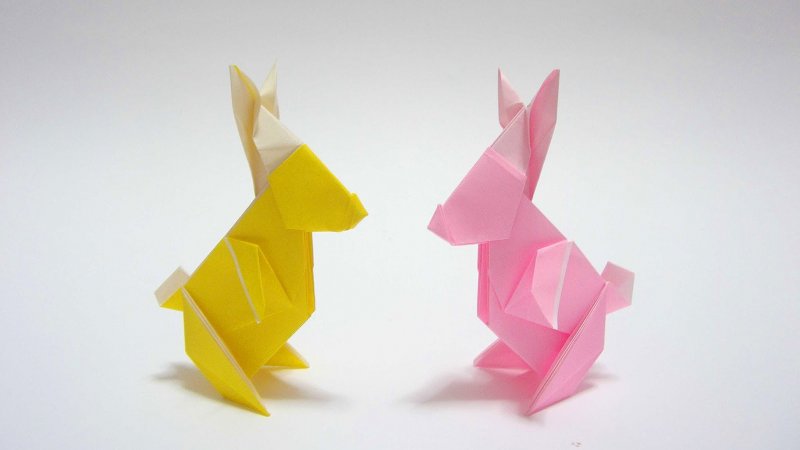 Оригами заяц