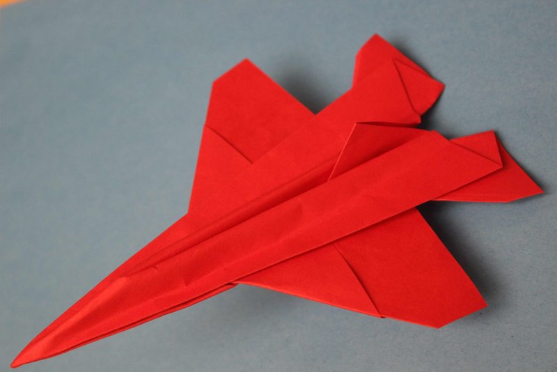 Оригами военный самолет
