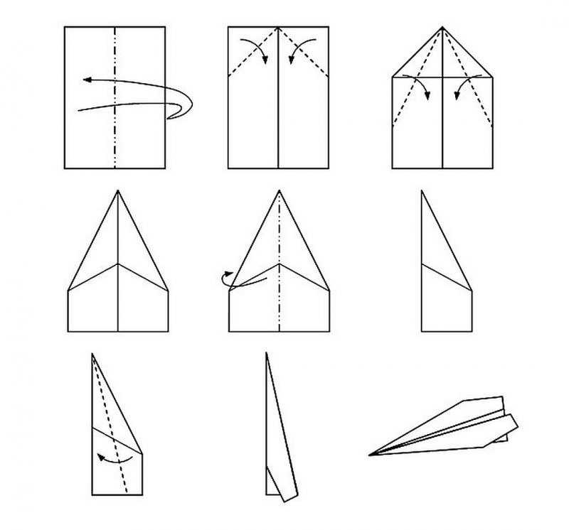 Оригами для детей самолетик