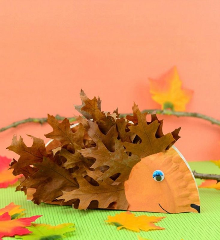 Композиции из осенних листьев для детей