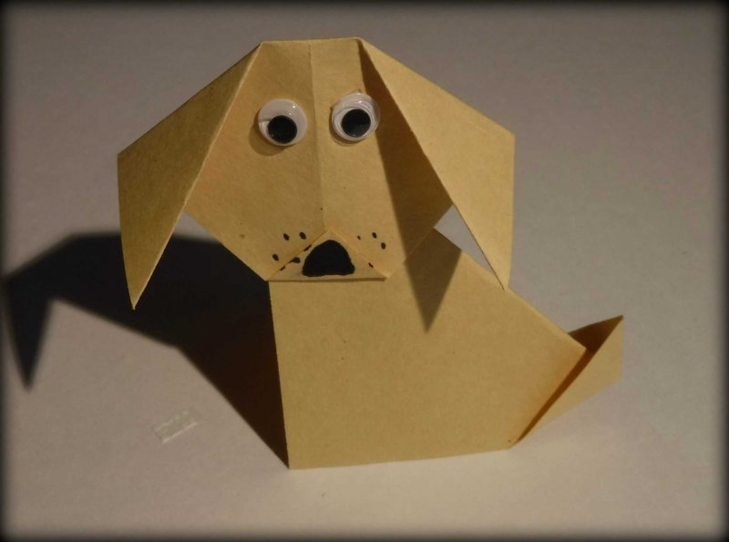 Оригами щенок