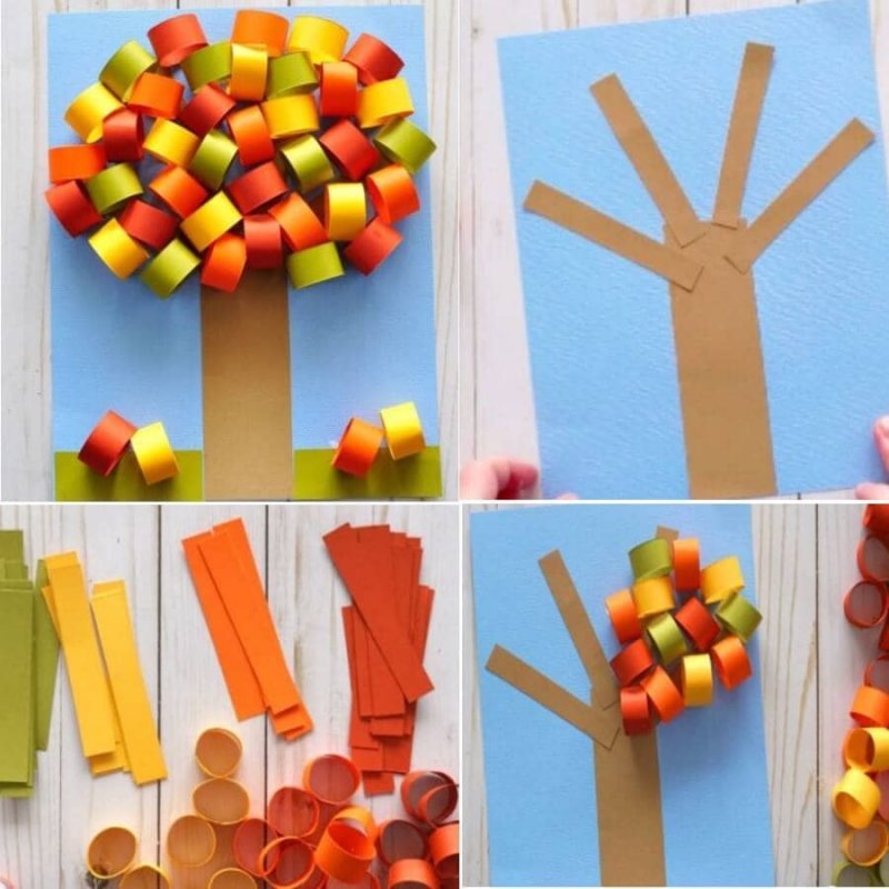 Осенние поделки из гофрированной бумаги для детского сада
