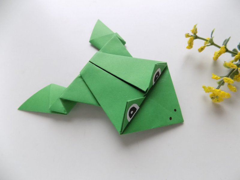 Оригами коробочка лягушка