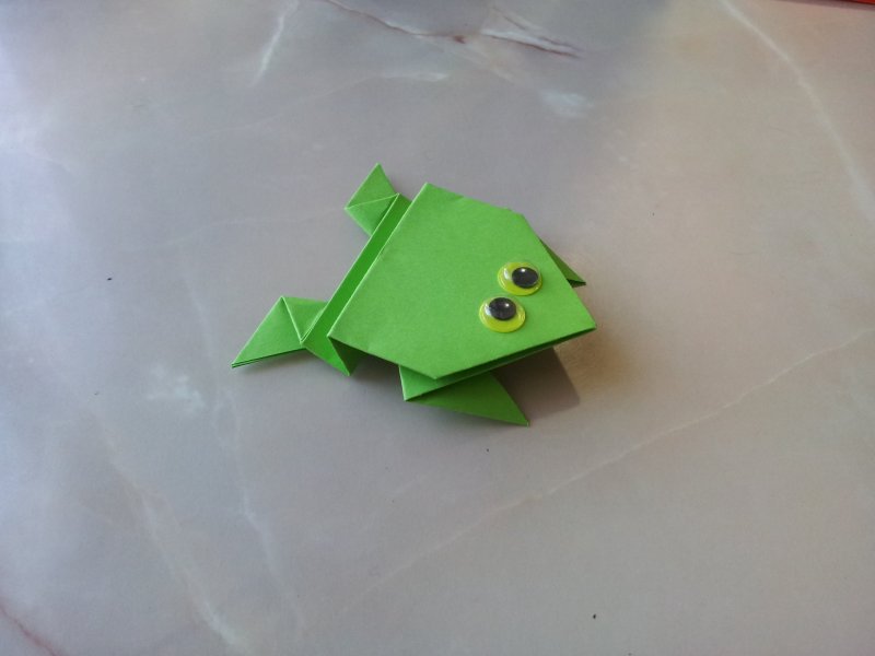 Игрушка попрыгушка лягушка из бумаги