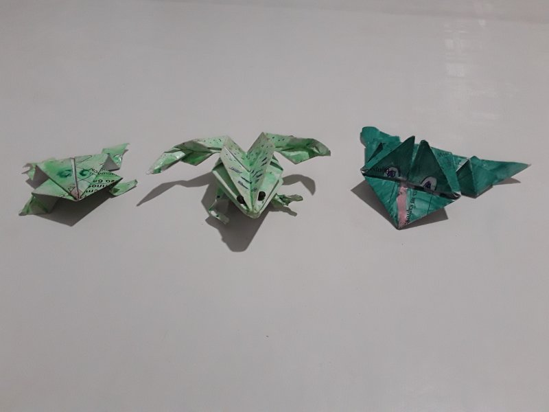 Оригами прыгающие животные