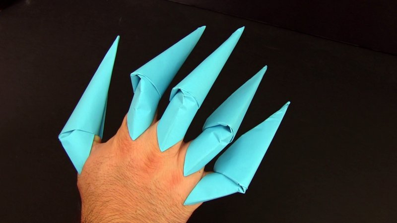 Красивые ногти из бумаги