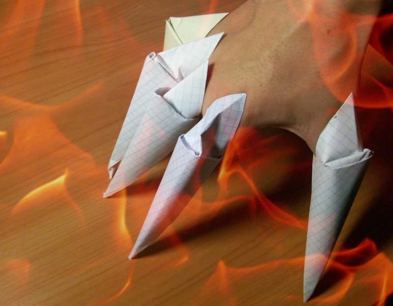 Оригами когти схема