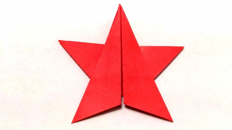Оригами звезда на 9 мая