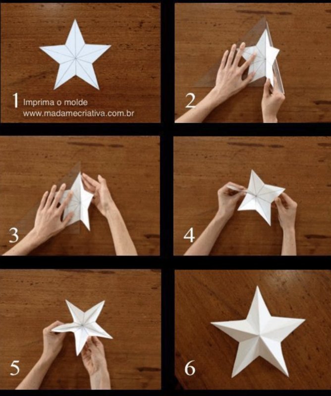 Звезда из картона объемная своими руками
