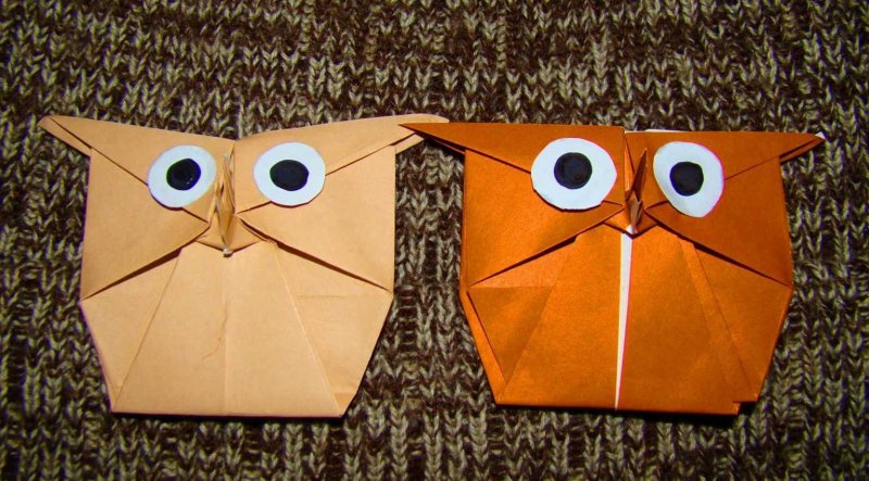 Оригами Сова из бумаги
