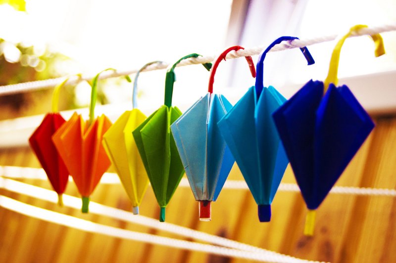 Зонтик из цветной бумаги объёмные пошаговая инструкция