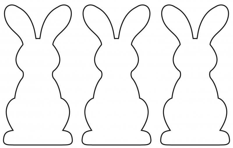 Трафареты зайца для вырезания из бумаги