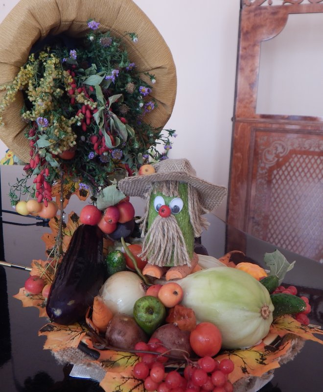 Композиции из овощей и фруктов на выставку