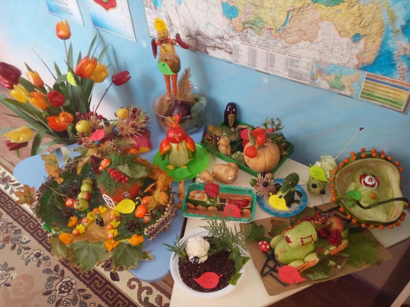Осенние фантазии поделки в детский сад с овощами