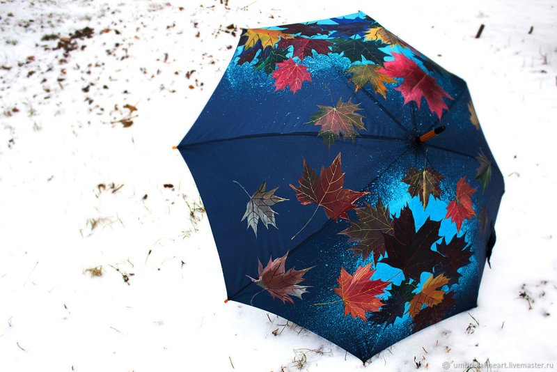 Зонтик с листьями