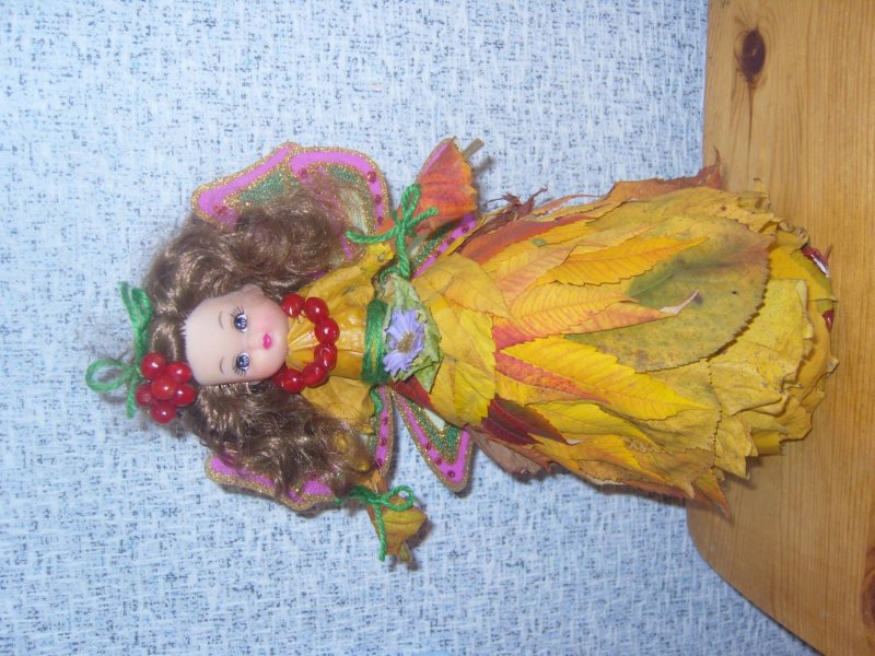 Осенняя текстильная кукла