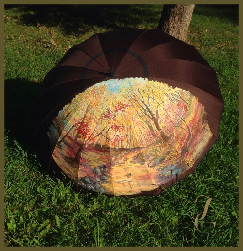 Осенний зонтик поделка из папье-маше